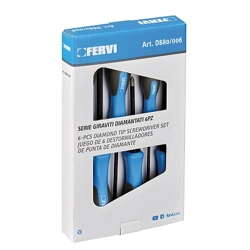 vendita online Serie giraviti diamantati 6 pz. Giraviti Fervi